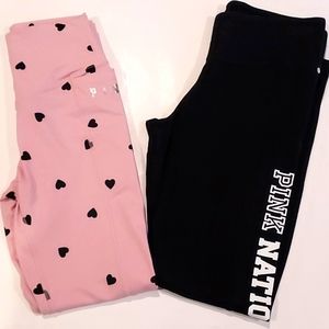 NWOT 2 Pair Women's Victoria's Secret Pink  Leggings Size S